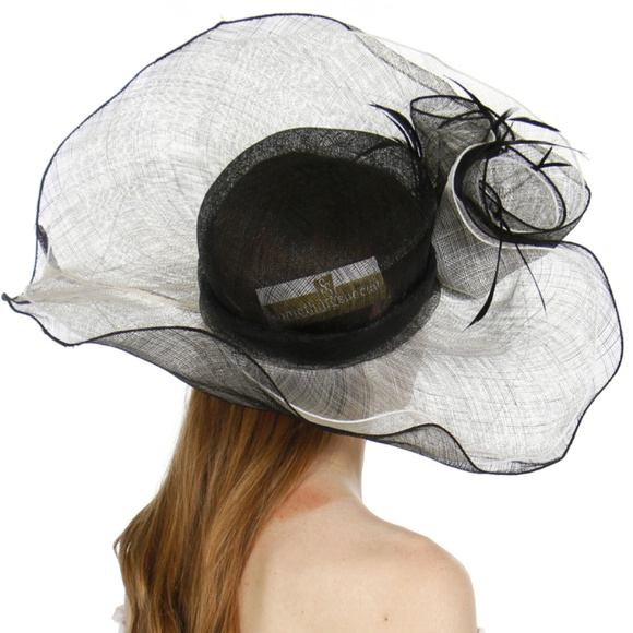 Sinamay rose dress hat